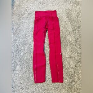 lululemon Fast and Free 28” Leggings - Fuschia Pink